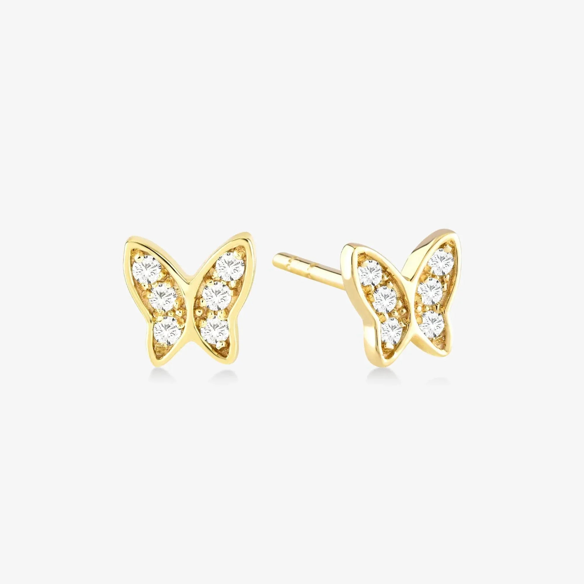 Diamond Butterfly Earrings