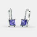 Amethyst Elegance Hoop Earrings
