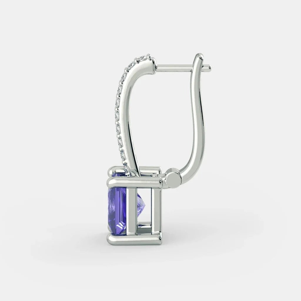 Amethyst Elegance Hoop Earrings